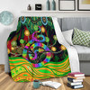 Australia Aboriginal Blanket - Australia Rainbow Snake And Tree Aboriginal Style Blanket