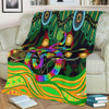 Australia Aboriginal Blanket - Australia Rainbow Snake And Tree Aboriginal Style Blanket