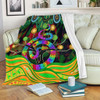 Australia Aboriginal Blanket - Australia Rainbow Snake And Tree Aboriginal Style Blanket