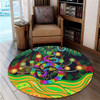 Australia Aboriginal Round Rug - Australia Rainbow Snake And Tree Aboriginal Style Round Rug