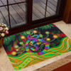 Australia Aboriginal Door Mat - Australia Rainbow Snake And Tree Aboriginal Style Door Mat