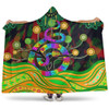 Australia Aboriginal Hooded Blanket - Australia Rainbow Snake And Tree Aboriginal Style Hooded Blanket