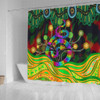 Australia Aboriginal Shower Curtain - Australia Rainbow Snake And Tree Aboriginal Style Shower Curtain