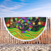 Australia Aboriginal Beach Blanket - Australia Rainbow Snake And Tree Aboriginal Style Beach Blanket