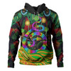Australia Hoodie - Australia Rainbow Snake And Tree Aboriginal Style