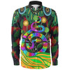 Australia Long Sleeve Shirt - Australia Rainbow Snake And Tree Aboriginal Style