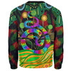 Australia Sweatshirt - Australia Rainbow Snake And Tree Aboriginal Style