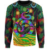 Australia Sweatshirt - Australia Rainbow Snake And Tree Aboriginal Style