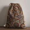 Australia Aboriginal Drawstring Bag - Aboriginal circle design seamless pattern background Bag