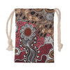 Australia Aboriginal Drawstring Bag - Aboriginal contemporary style of artwork Bag