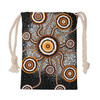 Australia Aboriginal Drawstring Bag - Aboriginal dot art vector painting Connection concept Bag