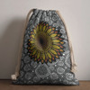 Australia Aboriginal Drawstring Bag - Aboriginal dot art vector sunflower design Bag