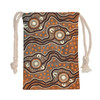 Australia Aboriginal Drawstring Bag - Aboriginal dot design background Bag