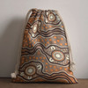 Australia Aboriginal Drawstring Bag - Aboriginal dot design background Bag