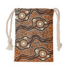 Australia Aboriginal Drawstring Bag - Aboriginal dot design background Bag