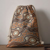 Australia Aboriginal Drawstring Bag - Aboriginal dot design background Bag