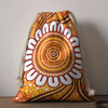 Australia Aboriginal Drawstring Bag - Aboriginal style of dot background. Bag