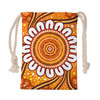 Australia Aboriginal Drawstring Bag - Aboriginal style of dot background. Bag