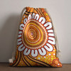 Australia Aboriginal Drawstring Bag - Aboriginal style of dot background. Bag