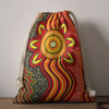 Australia Aboriginal Drawstring Bag - Australian aboriginal dot art Bag