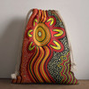 Australia Aboriginal Drawstring Bag - Australian aboriginal dot art Bag