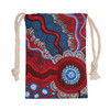 Australia Aboriginal Drawstring Bag - Contemporary Aboriginal Background Bag