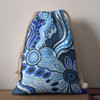 Australia Aboriginal Drawstring Bag - Contemporary style of aboriginal artwork Bag