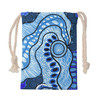 Australia Aboriginal Drawstring Bag - Contemporary style of aboriginal artwork Bag