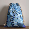 Australia Aboriginal Drawstring Bag - Contemporary style of aboriginal artwork Bag