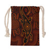 Australia Aboriginal Drawstring Bag - Goanna aboriginal art brown patterns Bag