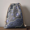 Australia Aboriginal Drawstring Bag - Purple aboriginal dot art background Bag