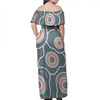 Australia Aboriginal Off Shoulder Long Dress - Aboriginal dot design background Dress
