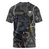 Penrith Panthers Grand Final Custom T-shirt - Custom Penrith Panthers With Contemporary Style Of Aboriginal Painting T-shirt