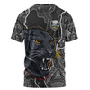 Penrith Panthers Grand Final Custom T-shirt - Custom Penrith Panthers With Contemporary Style Of Aboriginal Painting T-shirt