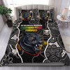 Penrith Panthers Grand Final Custom Bedding Set - Custom Penrith Panthers With Contemporary Style Of Aboriginal Painting Bedding Set