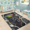 Penrith Panthers Grand Final Custom Area Rug - Custom Penrith Panthers With Contemporary Style Of Aboriginal Painting Area Rug