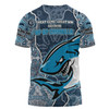 Cronulla-Sutherland Sharks Grand Final Custom T-shirt - Custom Sharks Painting T-shirt