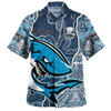 Cronulla-Sutherland Sharks  Grand Final Custom Hawaiian Shirt - Custom Cronulla-Sutherland Sharks  and Sutherland Sharkies With Contemporary Style Of Aboriginal Painting Hawaiian Shirt