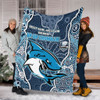 Cronulla-Sutherland Sharks Grand Final Custom Blanket - Custom Sharks Painting Blanket