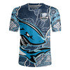 Cronulla-Sutherland Sharks  Grand Final Custom Rugby Jersey - Custom Cronulla-Sutherland Sharks  and Sutherland Sharkies With Contemporary Style Of Aboriginal Painting Rugby Jersey