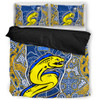 Parramatta Eels Grand Final Custom Bedding Set - Custom Parramatta Eels With Contemporary Style Of Aboriginal Painting Bedding Set