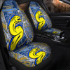 Parramatta Eels Grand Final Custom Car Seat Covers - Custom Parramatta Eels With Contemporary Style Of Aboriginal Painting Car Seat Covers