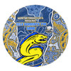 Parramatta Eels Grand Final Custom Round Rug - Custom Parramatta Eels With Contemporary Style Of Aboriginal Painting Round Rug