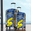 Parramatta Eels Grand Final Custom Luggage Cover - Custom Parramatta Eels With Contemporary Style Of Aboriginal Painting Luggage Cover