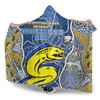 Parramatta Eels Grand Final Custom Hooded Blanket - Custom Parramatta Eels With Contemporary Style Of Aboriginal Painting Hooded Blanket