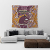 Brisbane Broncos Grand Final Custom Tapestry - Custom Brisbane Broncos With Contemporary Style Of Aboriginal Painting  Tapestry