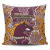 Brisbane Broncos Grand Final Custom Pillow Covers - Custom Brisbane Broncos With Contemporary Style Of Aboriginal Painting  Pillow Covers