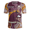 Brisbane Broncos Grand Final Custom Rugby Jersey - Custom Brisbane Broncos With Contemporary Style Of Aboriginal Painting  Rugby Jersey