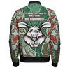 South Sydney Rabbitohs Grand Final Custom Bomber Jacket - Custom Rabbitohs With Contemporary Style Of Aboriginal Painting Bomber Jacket