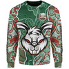 South Sydney Rabbitohs Grand Final Custom Sweatshirt - Custom Rabbitohs With Contemporary Style Of Aboriginal Painting Sweatshirt